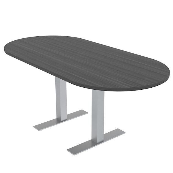 33.5 in W, 69.5 in L, 29 in H, Engineered Wood Top, Grey
